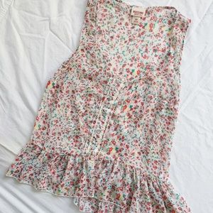 Sheer floral flowy top